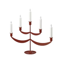 Ikea Stråla Led'li Şamdan Kırmızı