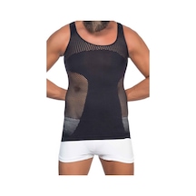 Moon Wear Siyah Mı Emay E1006 Fileli Erkek Korse Atlet Siyah