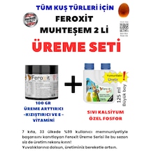 Üreme Seti 100 Gr Kızıştırıcı Ve150ml Büyük Boy Yumurta Arttırıcı Muhteşem Ikili Tüm Kuş Türleri İçin