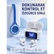 Şarj Kutulu Kablosuz Kulaklık Ve Mavi Çanta Aksesuar Saati Avantajlı Set