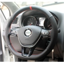 Yüzüklü Alcantara - Karbon Model Dikişli Oto Direksiyon Kılıfı Diğer