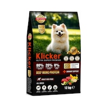 Klicker Ultra Super Premium Biftekli Mono Protein Yetişkin Köpek Maması 12 Kg
