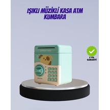 Su Yeşili Işıklı Sesli Elektronik Şifreli Çocuk Kumbarası Mh-hs6396-0405