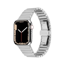 Watch 44mm Kordon Uyumlu Krd-79 Metal Strap Kayış Clo- Gümüş