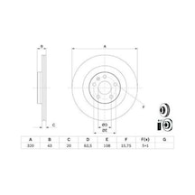Fren Dıskı Arka Volvo Xc90 Iı V60 V90 2015- 31400778 320mm 0986479d96