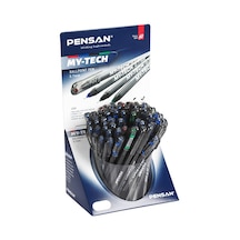Pensan Tükenmez Kalem My-tech 0.7 Mm İğne Uç 8 Renk 60 Lı Stand Çok Renkli