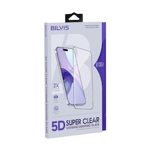 Mey İthalat Apple iPhone Uyumlu  15 Pro Max Bilvis 5d Super Clear Diamond Cam Ekran Koruyucu