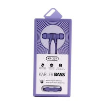 Karler Bass Kr-207 Mıknatıslı Kablolu Kulaklık - Mor