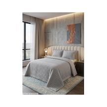 Premium Kabartma Dokulu Royal Model Çift Kişilik Yatak Örtüsü 2 Adet Yastık Kılıfı Dahil 250 X 260 Premium23004 Gri