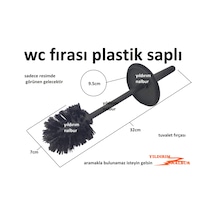 Wc Tuvalet Fırçası Plastik Sap Siyah Renk Temizleme Fırçası