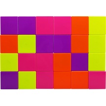 Küpss Manyetik Blok Floresan Renkler - 24 Küp