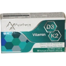 Aprivex D3 + K2 30 Yumuşak Kapsül