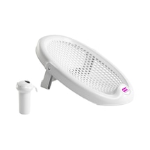 Okbaby Bebek Banyo Seti Jelly Küvet Adaptörü & Splash Bebek Duşu K. Beyaz