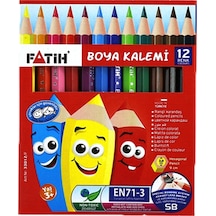 Fatih Kuru Boya Yarım Boy 12 Li 33012 Çok Renkli
