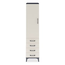 Hyperion Dolap 2 Raflı 4 Çekmeceli Tek Askılı 44x44x195 Antra... Antrasit