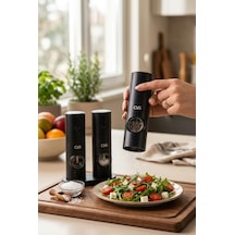 Cvs Dn 00039 Pilli Işıklı Tuz Ve Karabiber Değirmeni Siyah