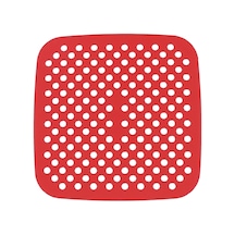 Pişirme Matı 21,5cm Isıya Dayanıklı Yıkanılabilir Silikon Fırın Airfryer Kare Model Renkli Mat