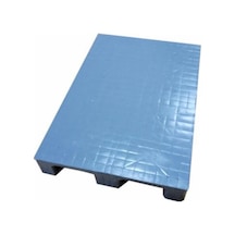 Plastik Palet Düz Desen A. Gri Plastik Taşıma Paleti 80X120X15 Cm