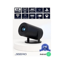 Jeero Hy300pro 4k Androıd12 Portable Projektör 950-4k-androıd Siyah