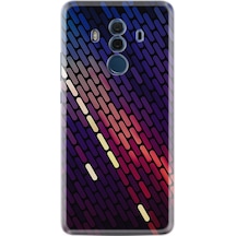 Huawei Mate 10 Pro Kılıf Silikon Desenli Line Neon 1805