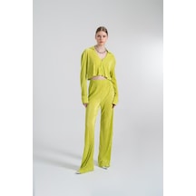 Holly Lolly Beli Lastikli Esnek Comfy Pantolon Yeşil