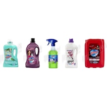 Bingo Yüzey Tem. Fresh 2.5 Lt + Tüm Renkler Sıvı 3 L + Yağ Çözücü 900 Ml + Yüzey Tem. Fresh 2.5 Lt + Yumuşatıcı Soft 5 L5'lü Set Diğer