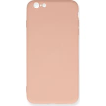 Uray Store Apple iPhone Uyumlu  6 Plus Kılıf Nano İçi Kadife Silikon - Pudra
