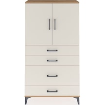 Arges Dolap 2 Raflı 4 Çekmeceli 2 Kapaklı 88x30x163 Çam-aytaşı Atlas Çam