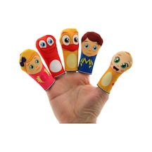 Sevimli Dostlar Parmak Kukla Seti Eğitici Kukla Seti 5 Li Mega Set Çok Renkli