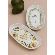 The Mia Itl0019 Italian Summer Oval Servis Tabağı 2li 29 Cm Ekru