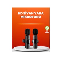Mey İthalat Çift Mikrofonlu Kablosuz Kayıt Seti İphone Uyumlu Mini Mikrofon