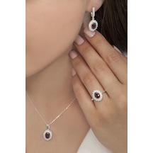 Agakulche Oval Model Kadın Gümüş Takı Seti S62-kk 925