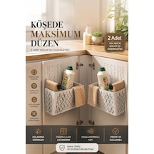 Porsima Org-52 2li Asılabilir Dolap İçi Düzenleyici Organizer Bey Beyaz