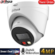 Dahua Ipc-hdw1431v-sa, 4mpix, 2,8mm Lens, H265+, 30mt Gece Görüşü, Dual Light, Mikrofonlu, Poe Dome Ip Kamera