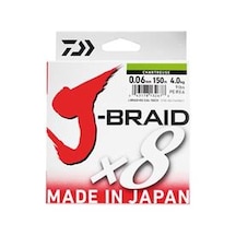 Daiwa JBraid 8B Chartreuse 0,20mm 150m İp Misina