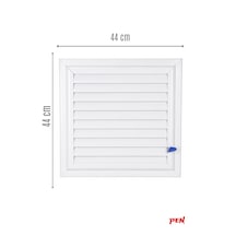Alüminyum Banyo Wc Havalandırma Menfezi 44x44 Beyaz Seri
