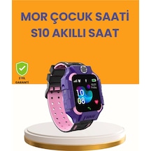 Mey İthalat S10 Mor Akıllı Çocuk Saati Konum Takip Ve Güvenlik Özellikli