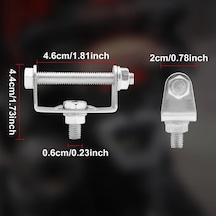 Hightower 1 Adet Motorcycle Sis Farı Braketi Alüminyum Alaşım Spot Işık Ayar Açılı Yardımcı Lamba Tutucu 46mm Gümüş