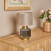 Nisa Luce Rosa Cam Abajur - Füme / Kahverengi / Eskitme Füme / Kahverengi / Eskitme