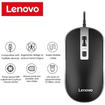 Lenovo Uyumlu M104 Kauçuk 1600Dpi Siyah Mouse