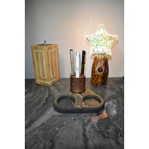 Alüminyum Revolver & Ahşap Tasarım Kalemlik Tıtan Copper & Bl