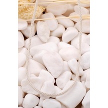 Kazaziye Işlemeli 50 Cm Gümüş Zincir Kolye 7391 524956012
