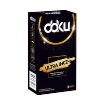 Doku Ultra İnce Kayganlaştırıcılı Doğal Lateks Prezervatif 12'li