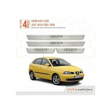 Seat İbiza 2002-2008 Uyumlu Satine Krom Kapı Koruma Eşiği 4 Parça