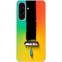 Samsung Galaxy A37 Uyumlu Boya Rulosu Baskılı Silikon Kılıf Renkli