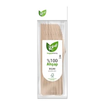 Roll-up Doğaya Dönüş Ahşap Bıçak 8'li 4 Adet Çok Renkli