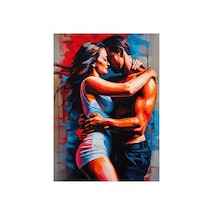 Yağlıboya Aşk Temalı Hediyelik Ahşap Tablo 35cm X50cm