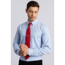 Tudors Modern Slim Fit Dar Kesim Armürlü Erkek Gömlek-22350 Mavi Tudors Modern Slim Fit Dar Kesim Armürlü Erkek Gömlek-22350 Mavi