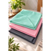 3 Adet İz Bırakmaz Geniş Mikrofiber Cam Bezi Seti 40 X 60cm - 945312669 Diğer