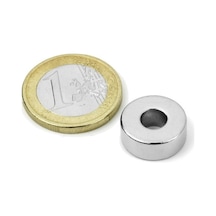 10 Adet 15Mm X D5Mm X 5Mm Yuvarlak Delikli Güçlü Neodyum Mıknatıs